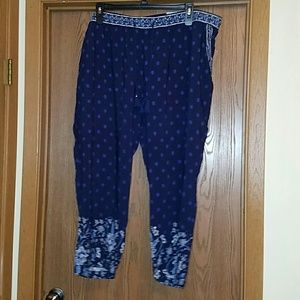 Blue print pants